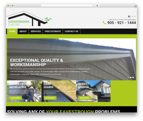 WordPress website theme cherry - eavestroughsandmore.ca