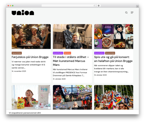 Akrobat theme WordPress - unionbrygge.no