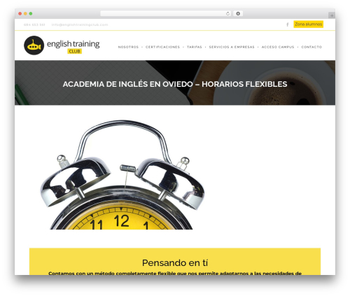 Clever Course theme WordPress - englishtrainingclub.com