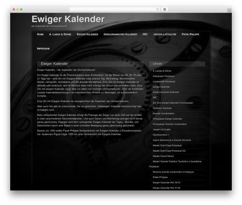 Clockwork WordPress theme design - ewigerkalender.info
