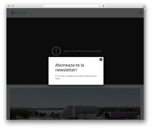 Gast WordPress theme design - hotelmalibu.ro