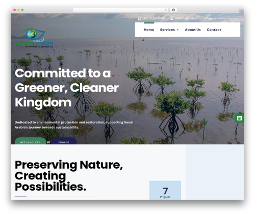Napar WordPress theme - greenvisionco.sa