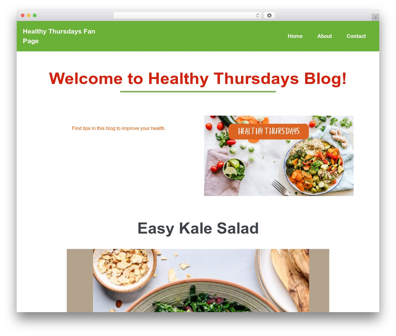 Page Builder Framework premium WordPress theme - healthythursdays.org