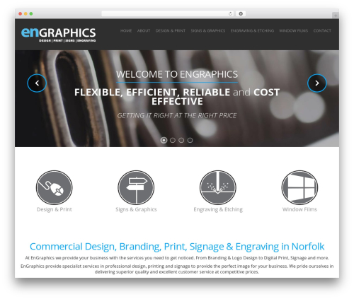 Straight theme WordPress - engraphics.co.uk