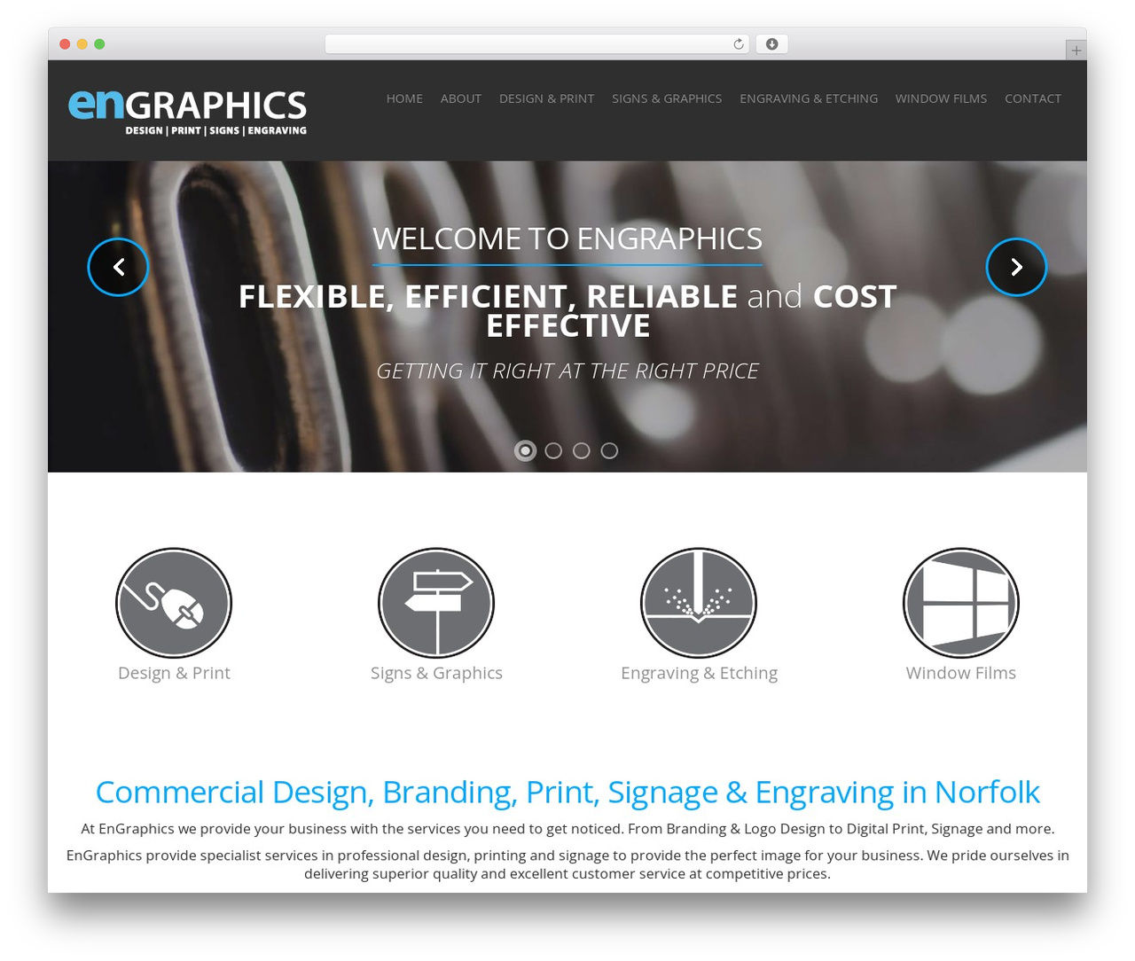 Straight theme WordPress - engraphics.co.uk