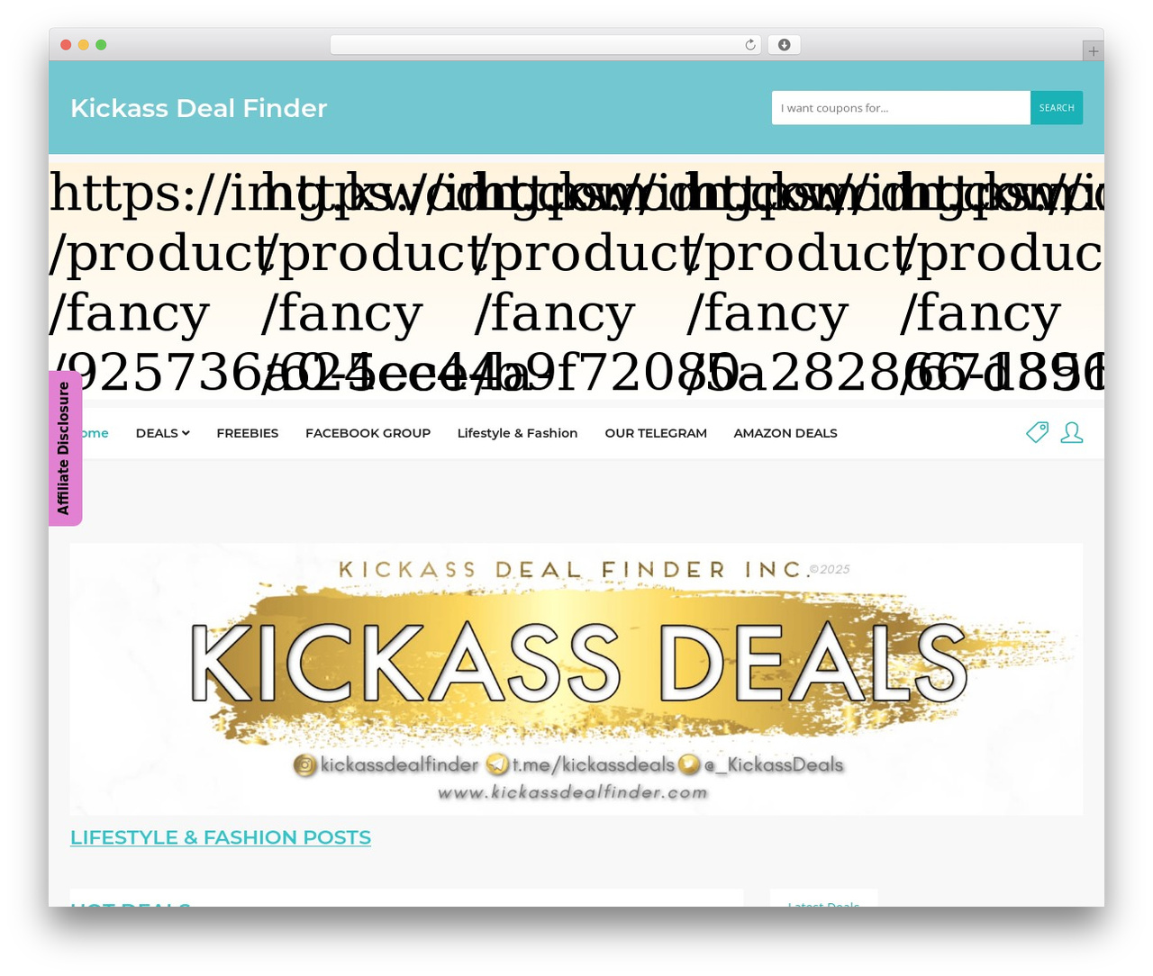 Theme WordPress Couponis - www.kickassdealfinder.com