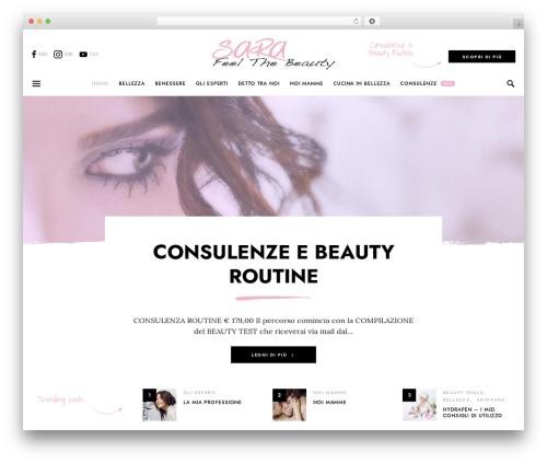 WordPress theme overflow - sarafeelthebeauty.com