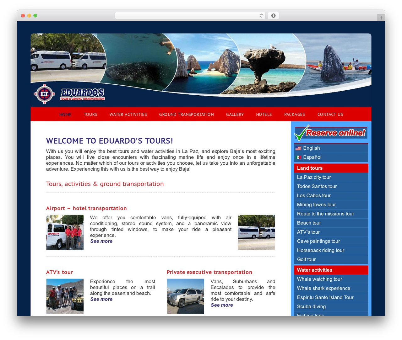 WordPress theme TourOperator - eduardostours.com