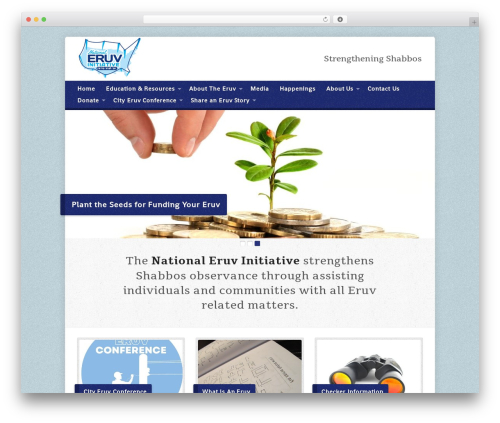 WordPress website theme Risen - eruvinitiative.org