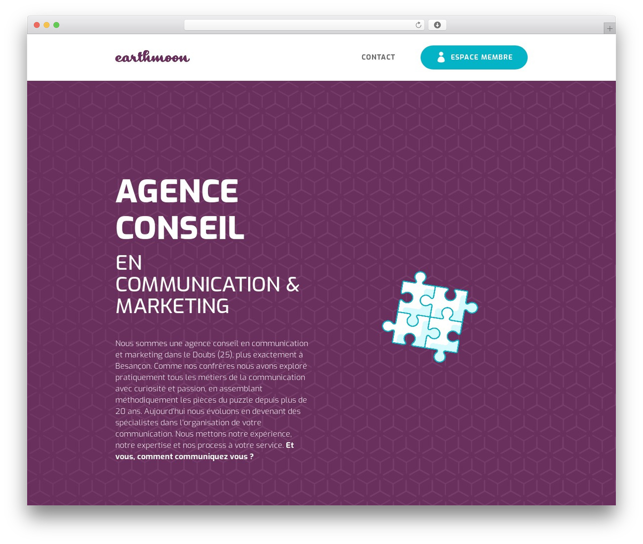 WP theme Divi - earthmoon.fr