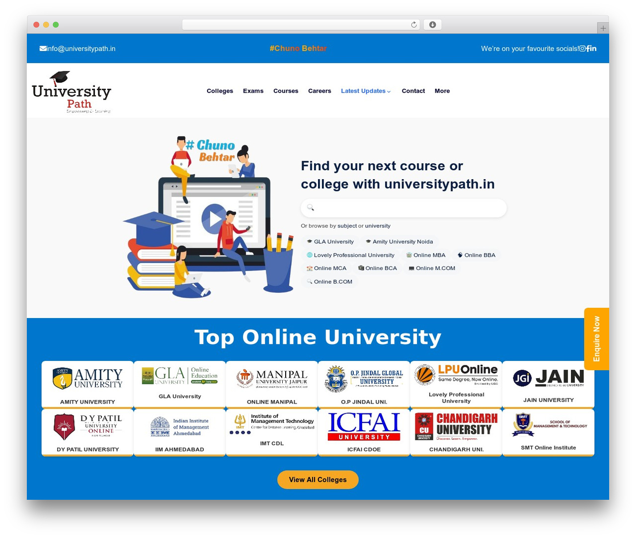 Dlear theme WordPress - www.universitypath.in