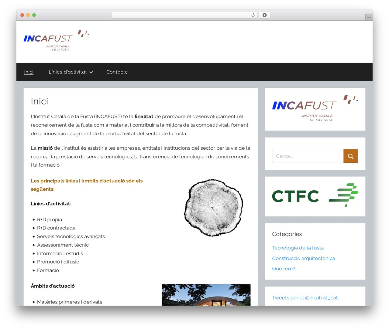 Donovan WordPress theme - incafust.cat