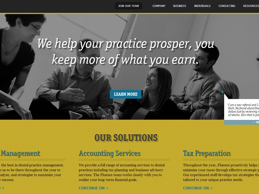 Fluence - Responsive Redesign WordPress website theme