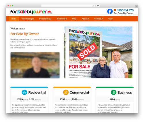 FSBO Responsive WP theme - forsalebyowner.com.au