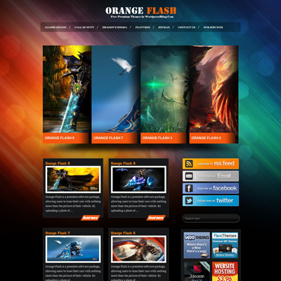 Orange Flash WordPress theme Orange Flash WordPress theme