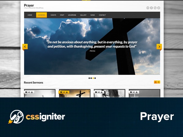 Prayer WordPress theme by CSSIgniter.com