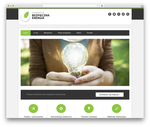 Skyfall Studio theme WordPress - fundacjabezpiecznaenergia.pl/pl/home-page