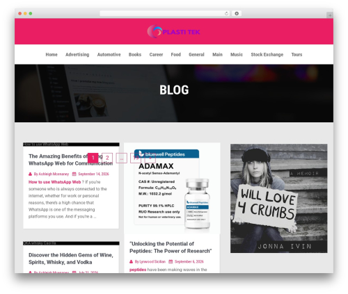 WordPress theme Kosmo - plasti-tek.com