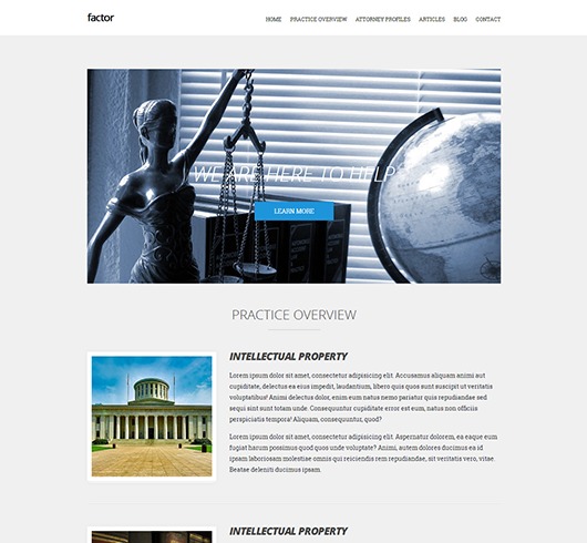 WP theme Factor