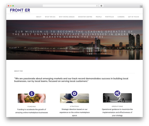 WP theme Foundry - frontierdv.com