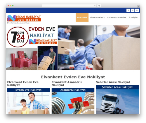 Spirited Pro business WordPress theme - elvankentevdenevenakliyat.net