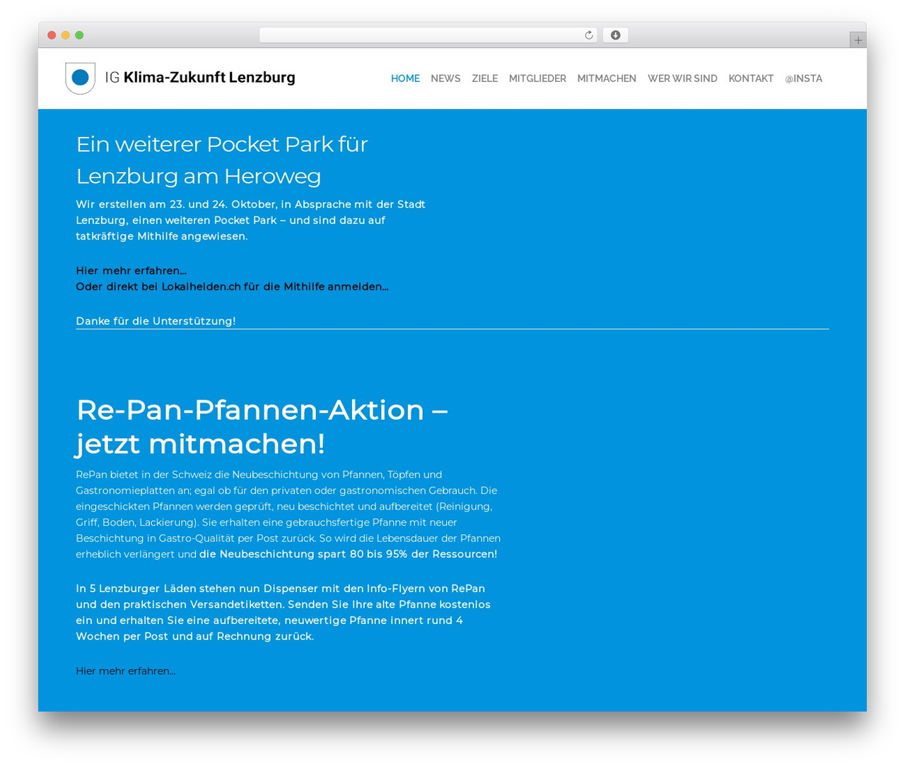 Stream theme WordPress - klimazukunft-lenzburg.ch