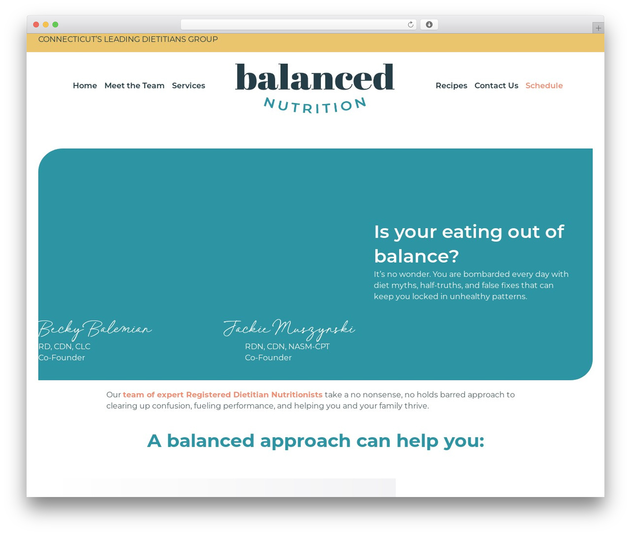 Beaver Builder Theme WordPress theme design - mybalancednutrition.com