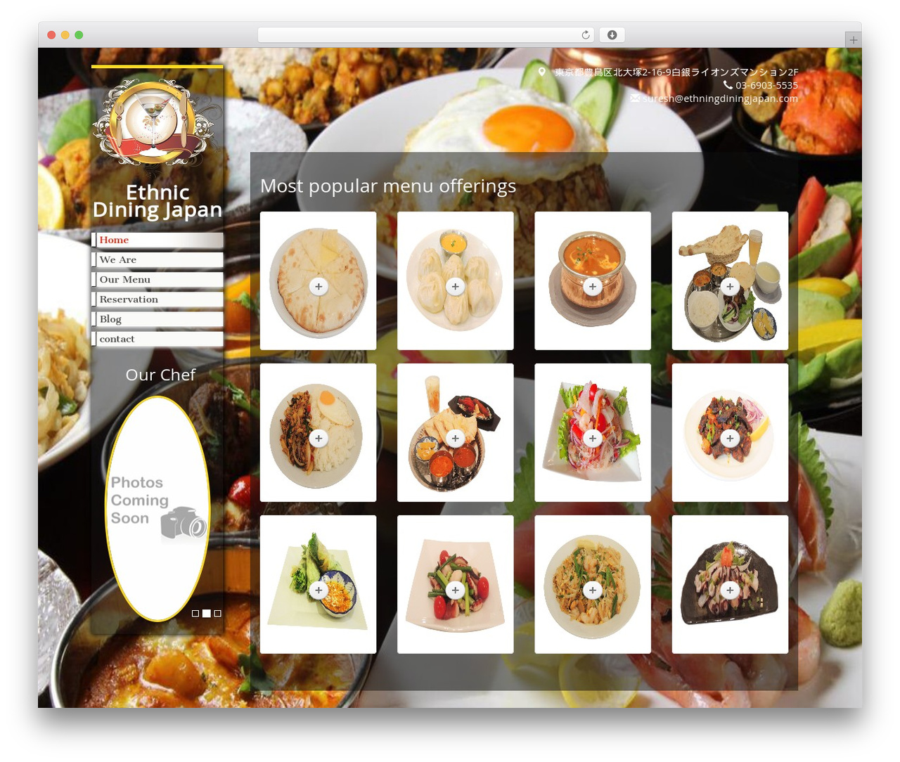 template WordPress theme design - ethnicdiningjapan.com