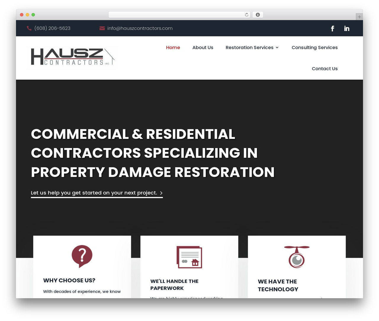 Theme WordPress Divi - hauszcontractors.com