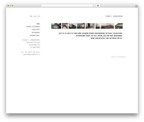 WordPress theme Architecture (shared on wplocker.com) - ehrensperger-arch.ch