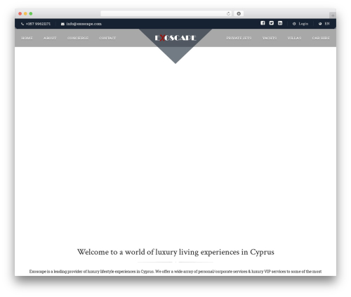 WordPress theme Concierge - exoscape.com