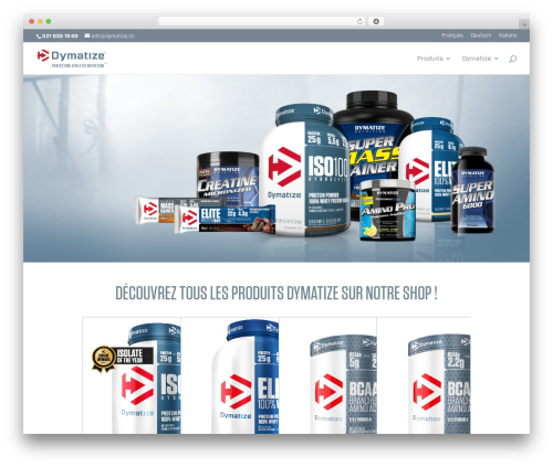Divicommerce WordPress plugin - dymatize.ch