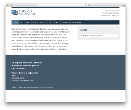 WordPress website theme Ehrlich Mediation Theme (based on Responsive Base for Thematic) - ehrlichadr.com WordPress website theme Ehrlich Mediation Theme (based on Responsive Base for Thematic) - ehrlichadr.com