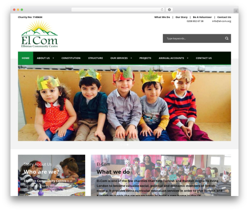 WordPress website theme elcom - el-com.org.uk