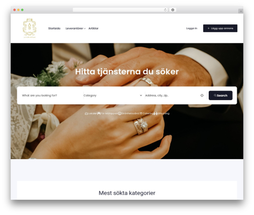 dservice WordPress theme - alltforbrollop.se