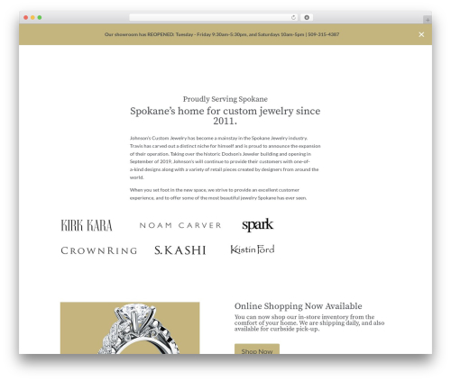 Theme WordPress Divi - johnsonscustomjewelry.com