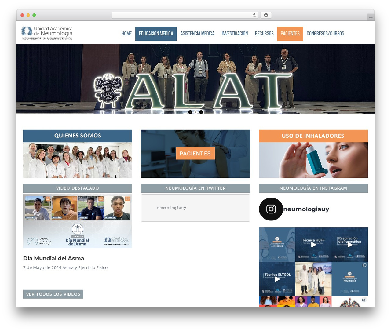 Theme WordPress Foxin - neumologia.edu.uy