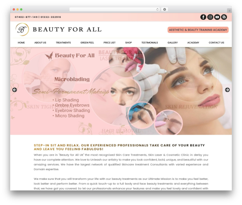Web No1 WordPress theme - beautyforalluk.com