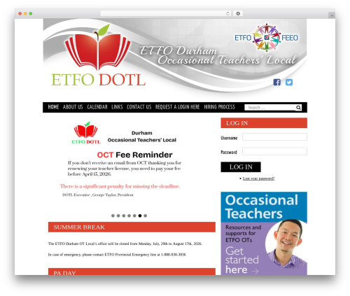 WordPress theme ETFO - etfodotl.com