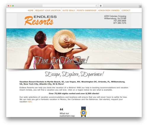 WordPress website theme ee1 - endlessresortoptions.com