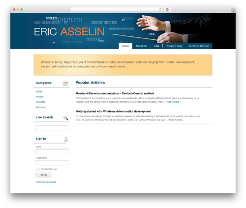 WordPress Wiki Theme WordPress theme - ericasselin.com