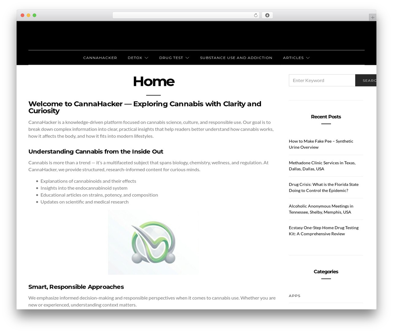 Authentic WordPress theme - cannahacker.com
