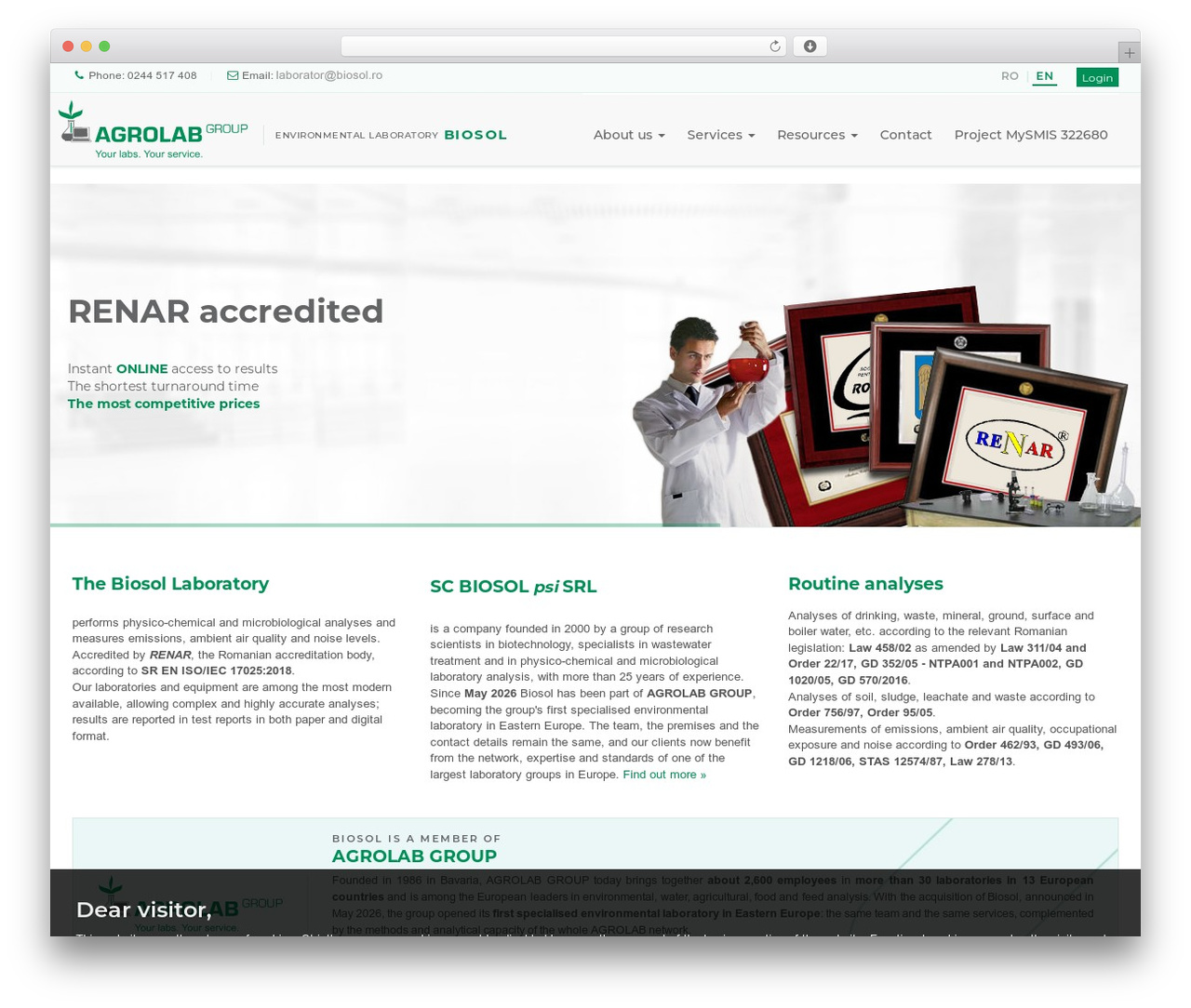 BioSol theme WordPress - biosol.ro