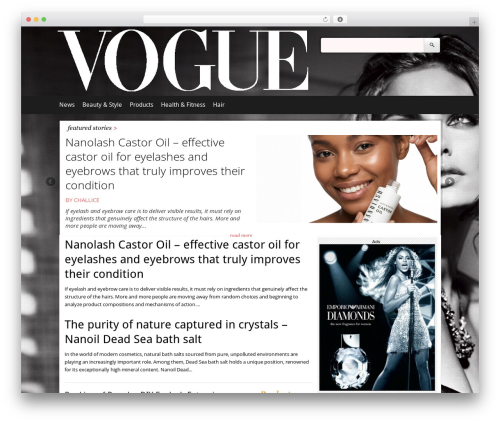 Fit&Healthy Codebase WordPress theme - en-vogue.net