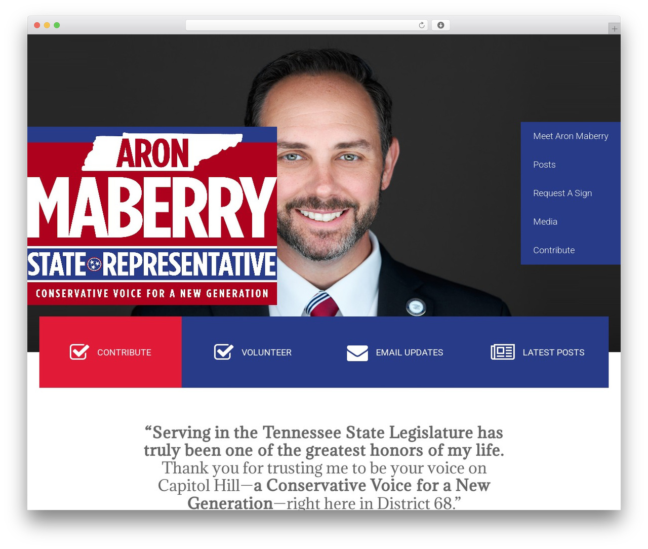 FrontRunner WordPress theme design - votemaberry.com FrontRunner WordPress theme design - votemaberry.com
