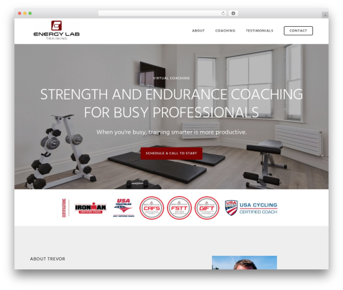 Genesis WordPress theme - energylabtraining.com