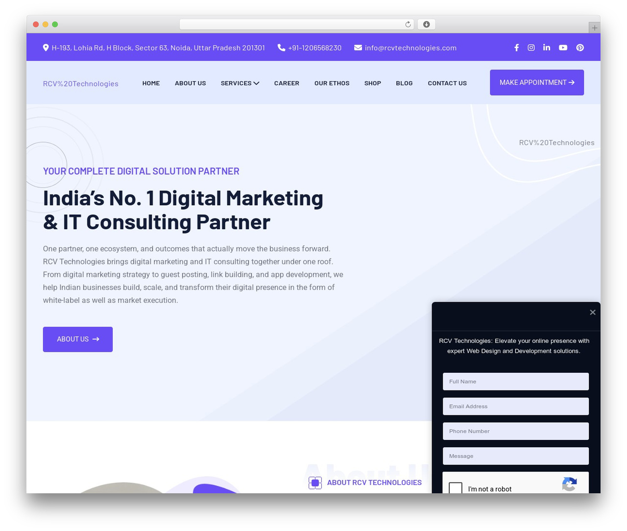 RCV Technologies theme WordPress - www.rcvtechnologies.com