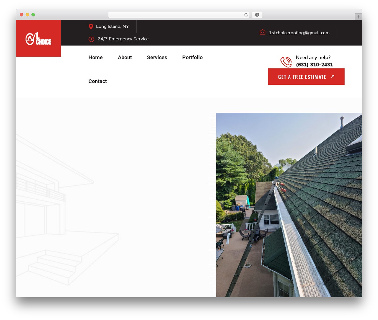 Roofio WordPress theme - 1stchoiceimprovement.com