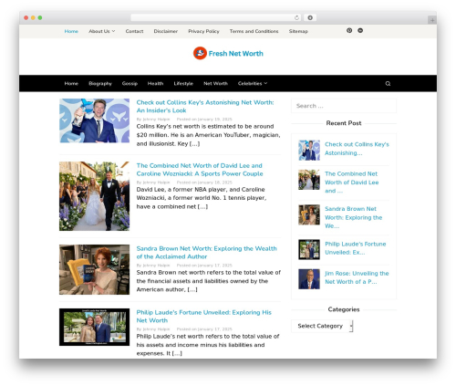 Superfast theme WordPress - freshnetworth.com