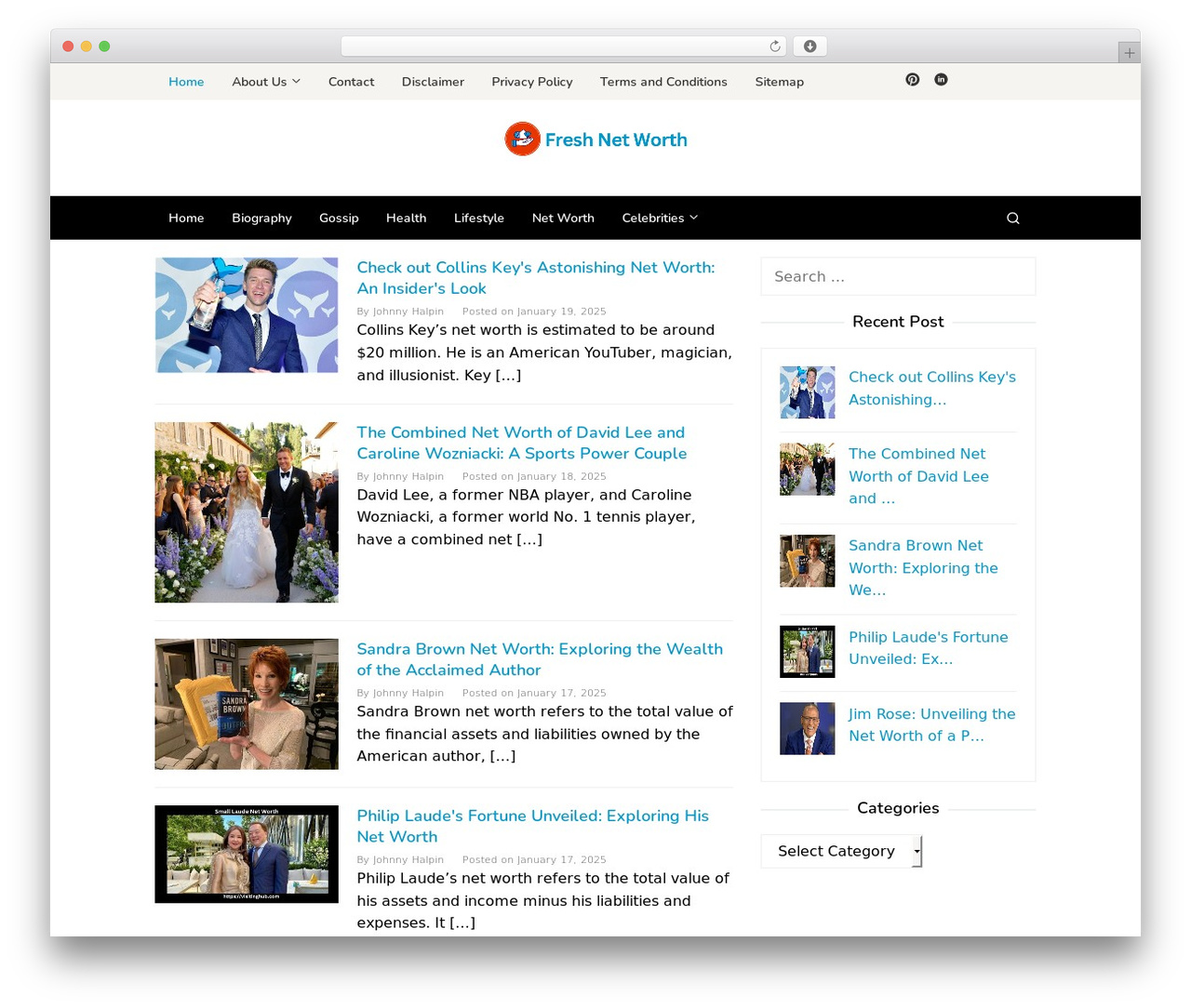 Superfast theme WordPress - freshnetworth.com